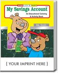 CS0545 My Savings Account Coloring and Activity Book with Custom Imprint